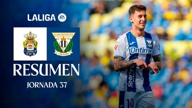 Resumen del partido entre Leganés y U D Las Palmas